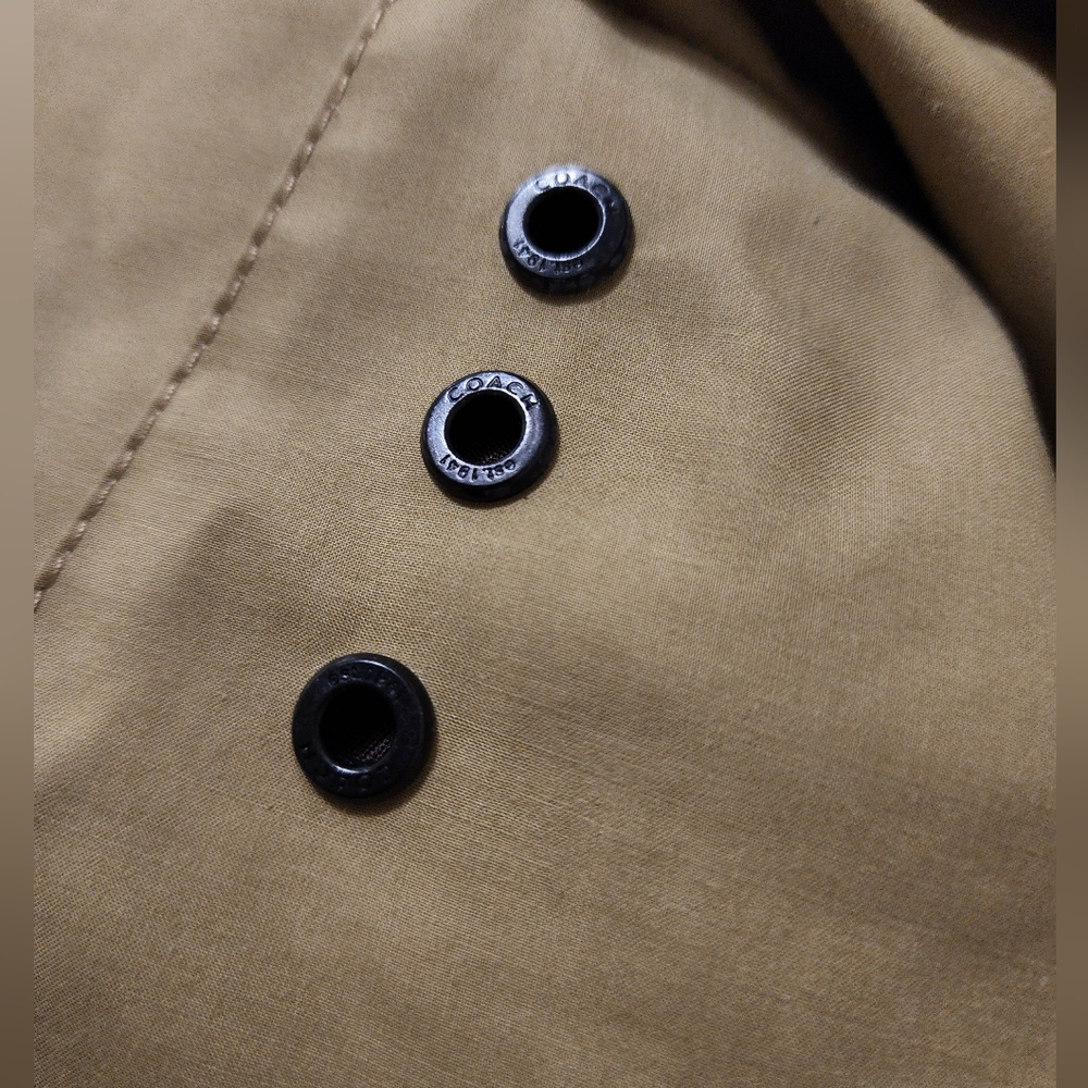 Men's Coach Khaki Tan Trench Coat Utility Jacket - Picture 13 of 17